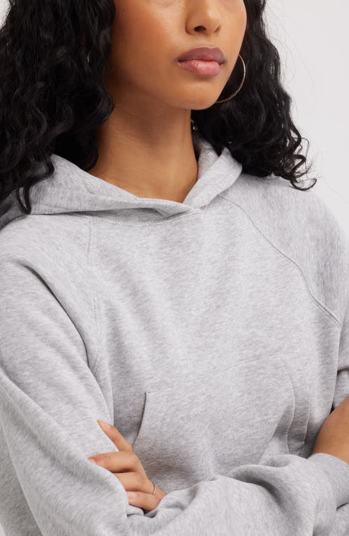 Bp. Crop Hoodie In Grey Soft Heather