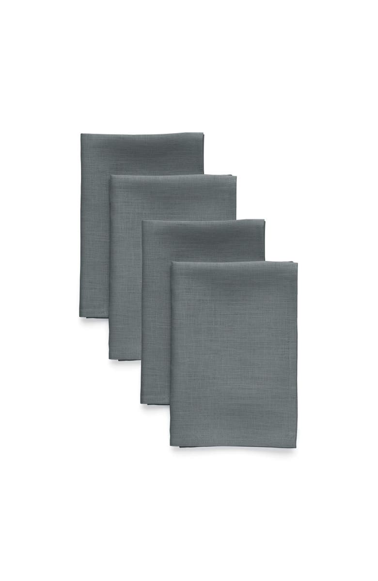 Solino Home Linen Dinner Napkins - Fete, 20" x 20", Main, color, Lava Smoke