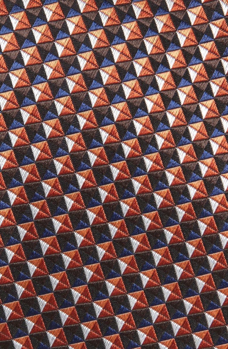 ZEGNA TIES Large Triangle Silk Tie, Alternate, color, Orange
