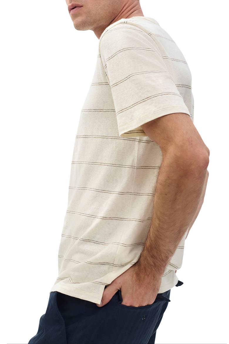 Classic Stripe Hemp & Cotton T-Shirt, Alternate, color, WHITE