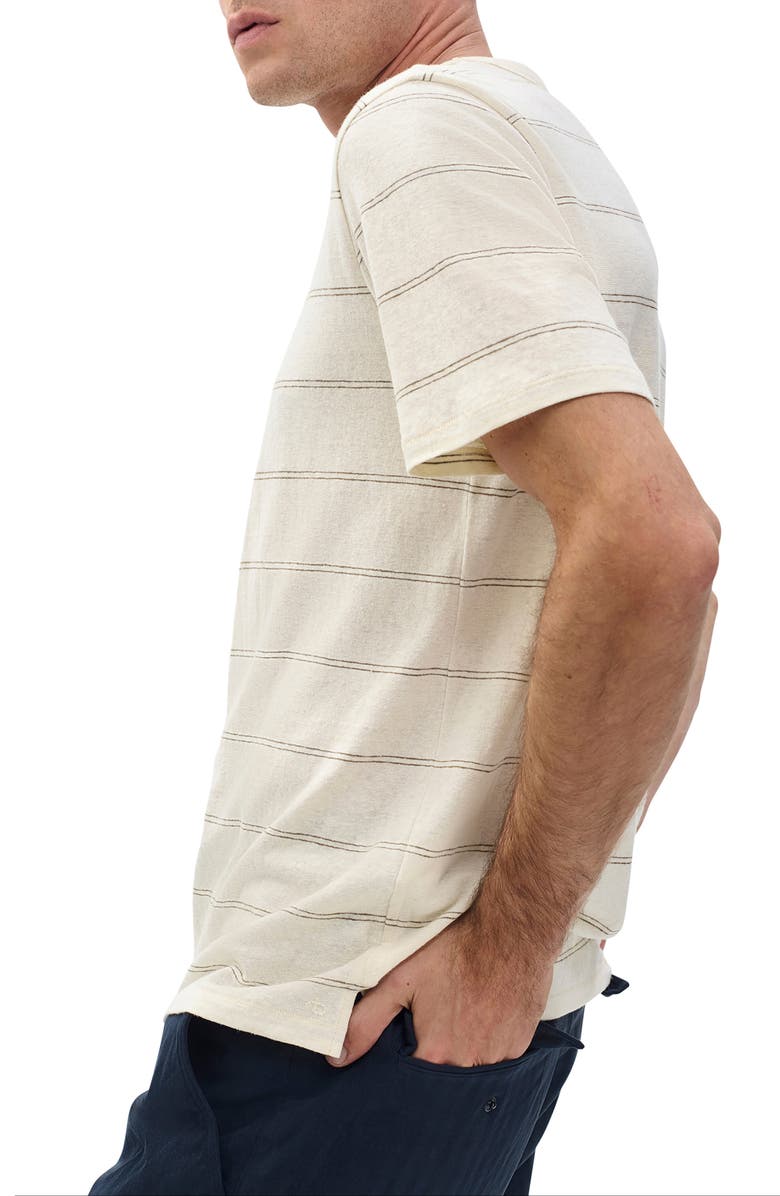 rag & bone Classic Stripe Hemp & Cotton T-Shirt, Alternate, color,