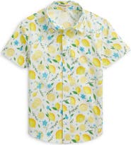 Appaman Kids' Day Party Short Sleeve Cotton Button-Up Shirt