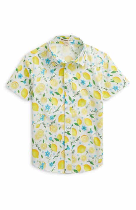 Kids' Day Party Short Sleeve Cotton Button-Up Shirt