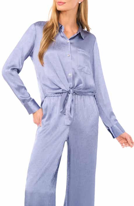 Halogen® Long Sleeve Tie Front Shirt