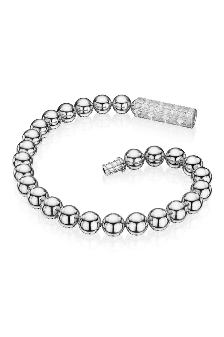 Classic Beaded Necklace, Alternate, color, STERLING SILVER