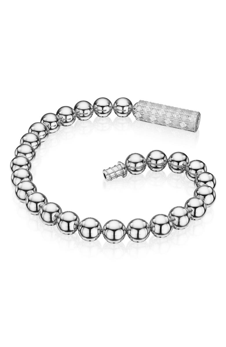 ManLuu Classic Beaded Necklace, Alternate, color, Sterling Silver