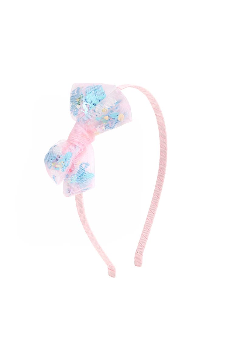 Sweet Wink Mermaid Sequin Bow Headband, Main, color, Pink