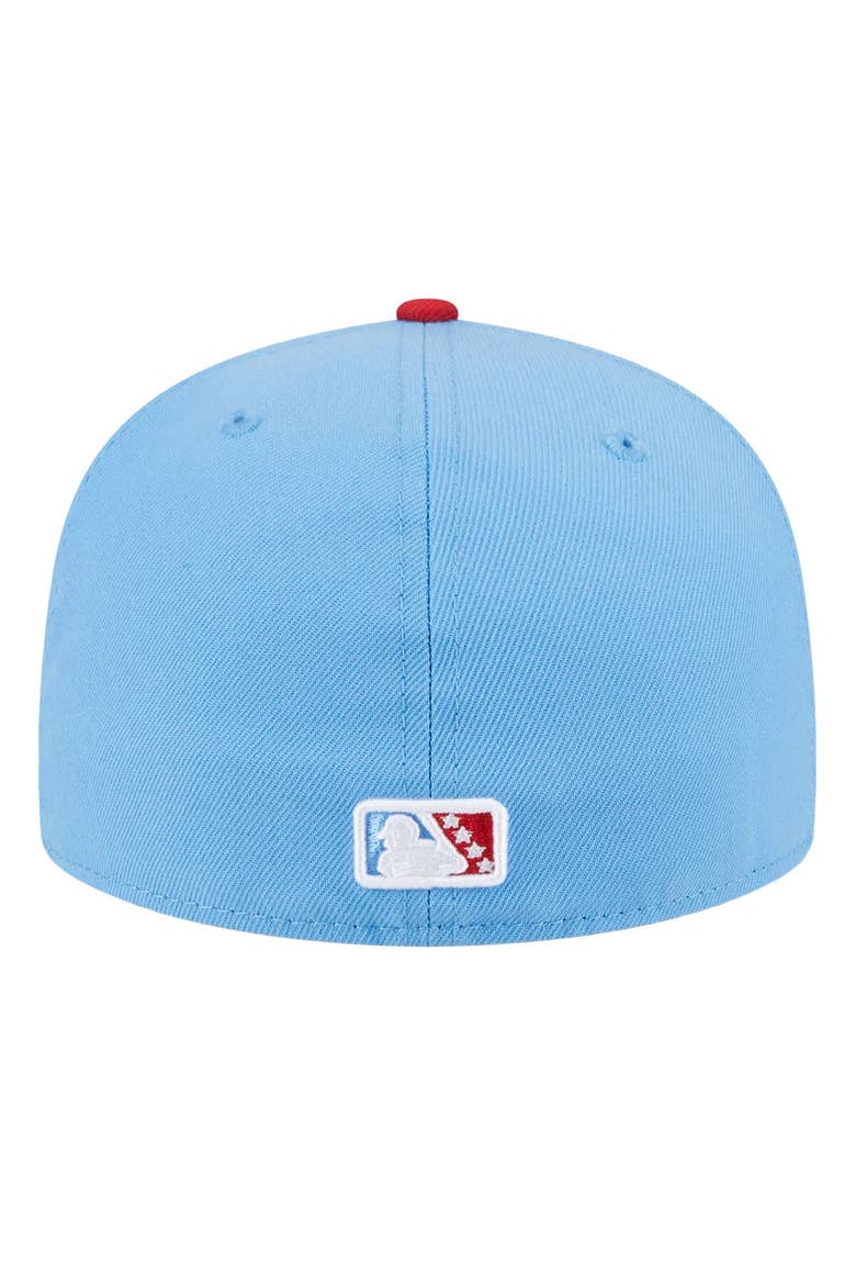 Men's New Era  Light Blue Corpus Christi Hooks Authentic Collection 59FIFTY Fitted Hat, Alternate, color, Light Blue