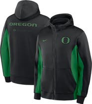 Nike Men's Nike Black/Green Oregon Ducks Courtside Game Dri-FIT Full-Zip Hooded Jacket