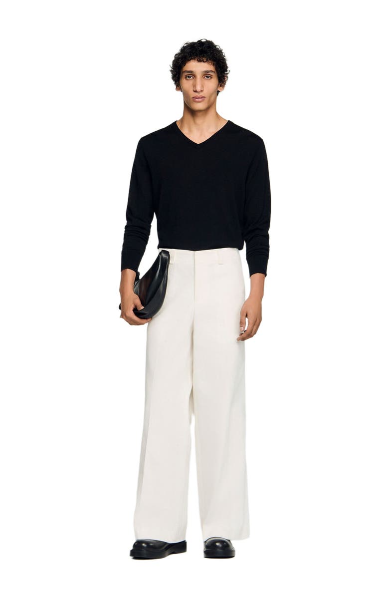 SANDRO Wide-leg trousers, Alternate, color, 