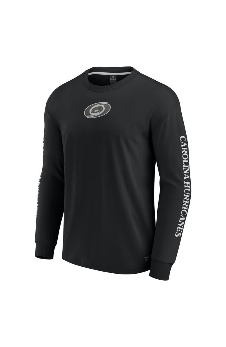 FANATICS Men's Fanatics Black Carolina Hurricanes Elements Strive Long Sleeve T-Shirt, Alternate, color, Black