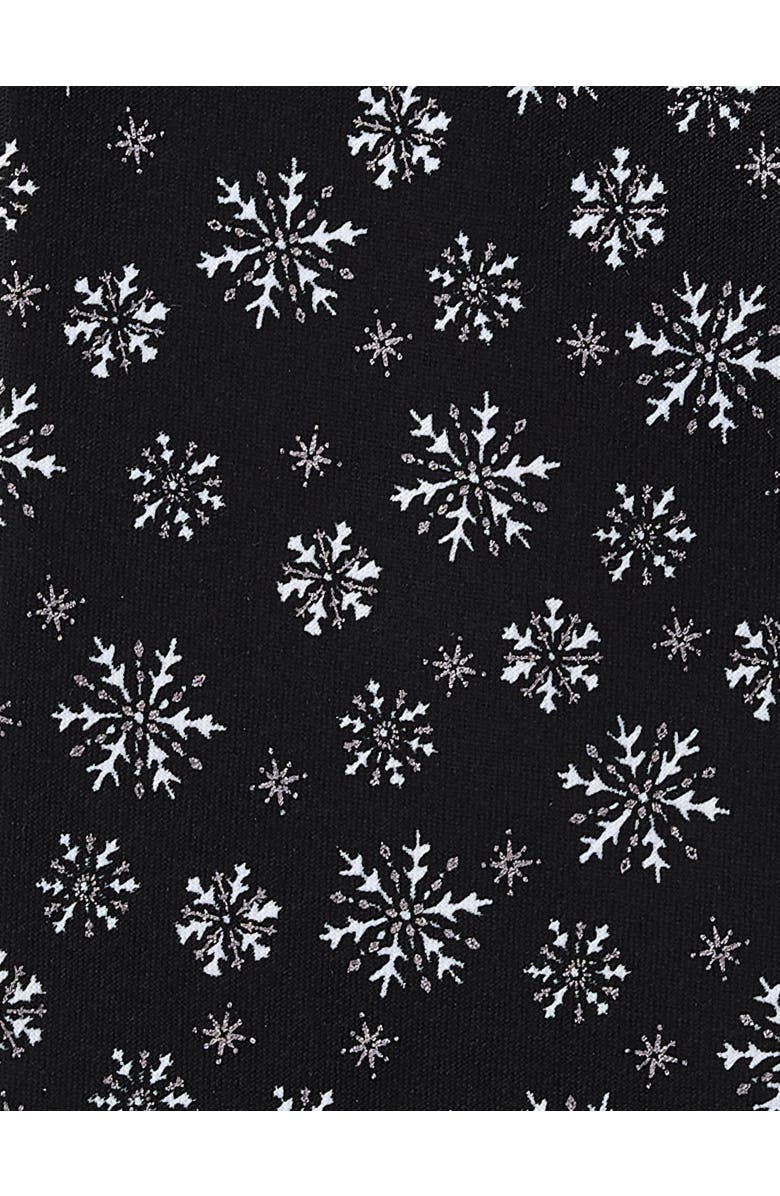 Synrgy Big & Tall Classic Snowflakes Tie, Alternate, color, Black