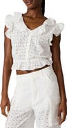 Steve Madden Mayra Cotton Eyelet Top