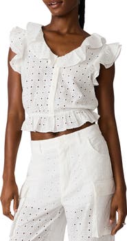 Steve Madden Mayra Cotton Eyelet Top