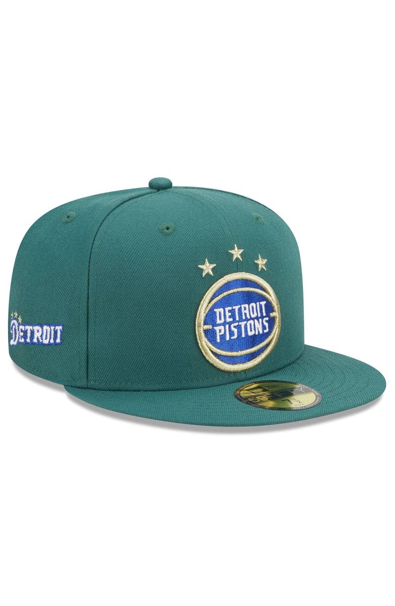 New Era Men's New Era  Green Detroit Pistons 2022/23 City Edition Alternate Logo 59FIFTY Fitted Hat, Alternate, color, 