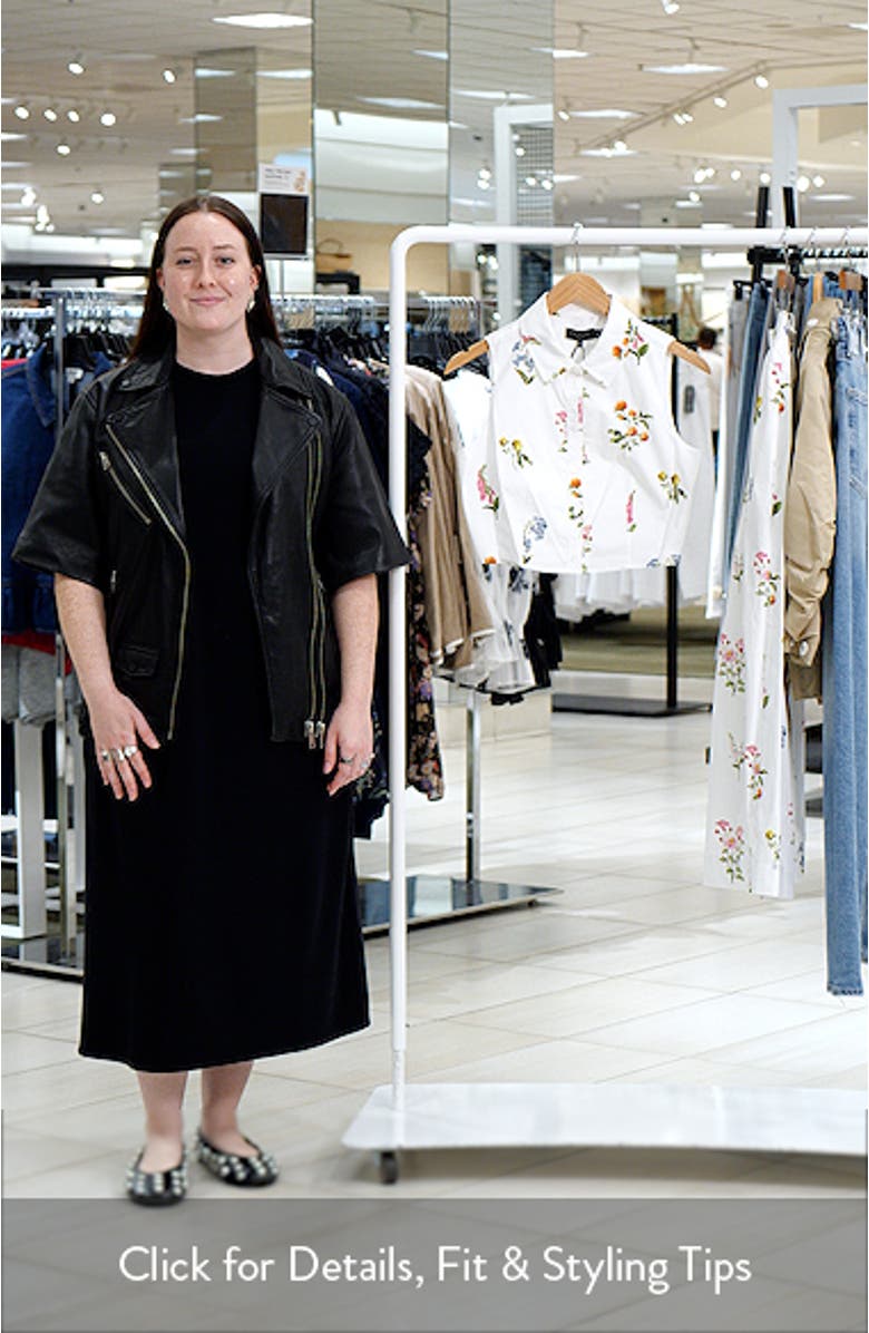 York Floral Button-Up Crop Top, sales video thumbnail