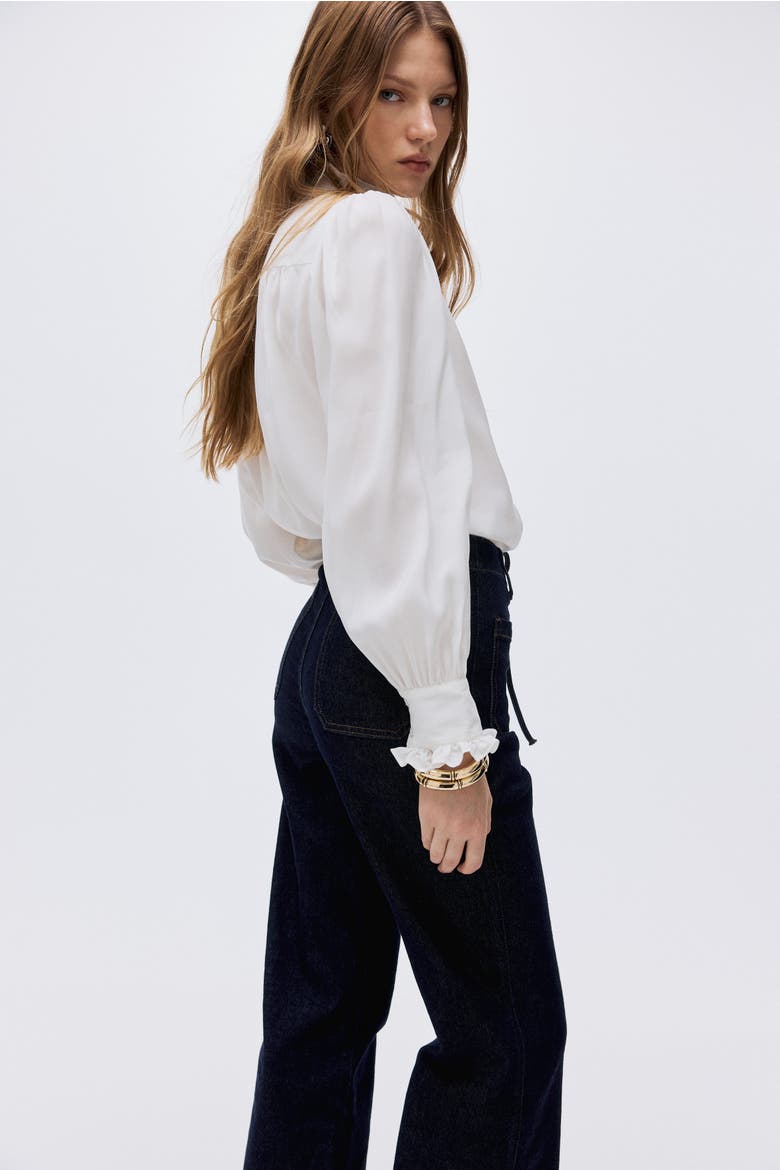 Flared High Jeans, Alternate, color, Dark denim blue