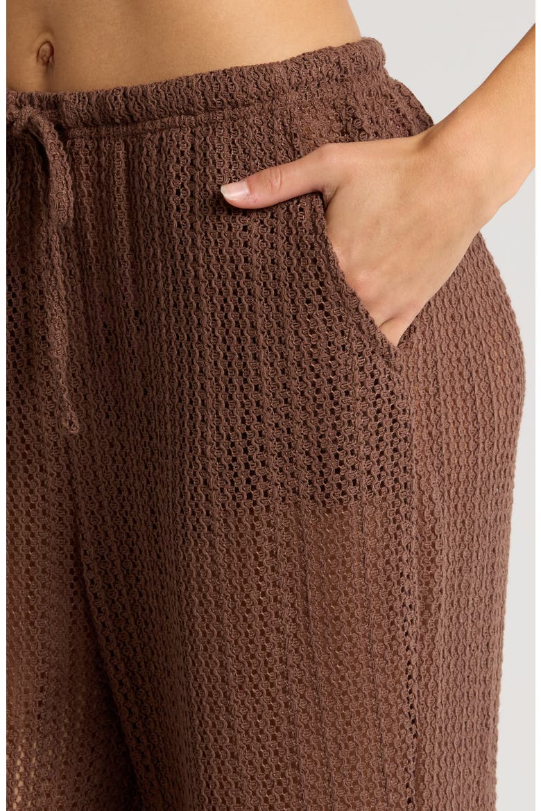 Beach City Wide Leg Cover-Up Pants, Alternate, color, KONA