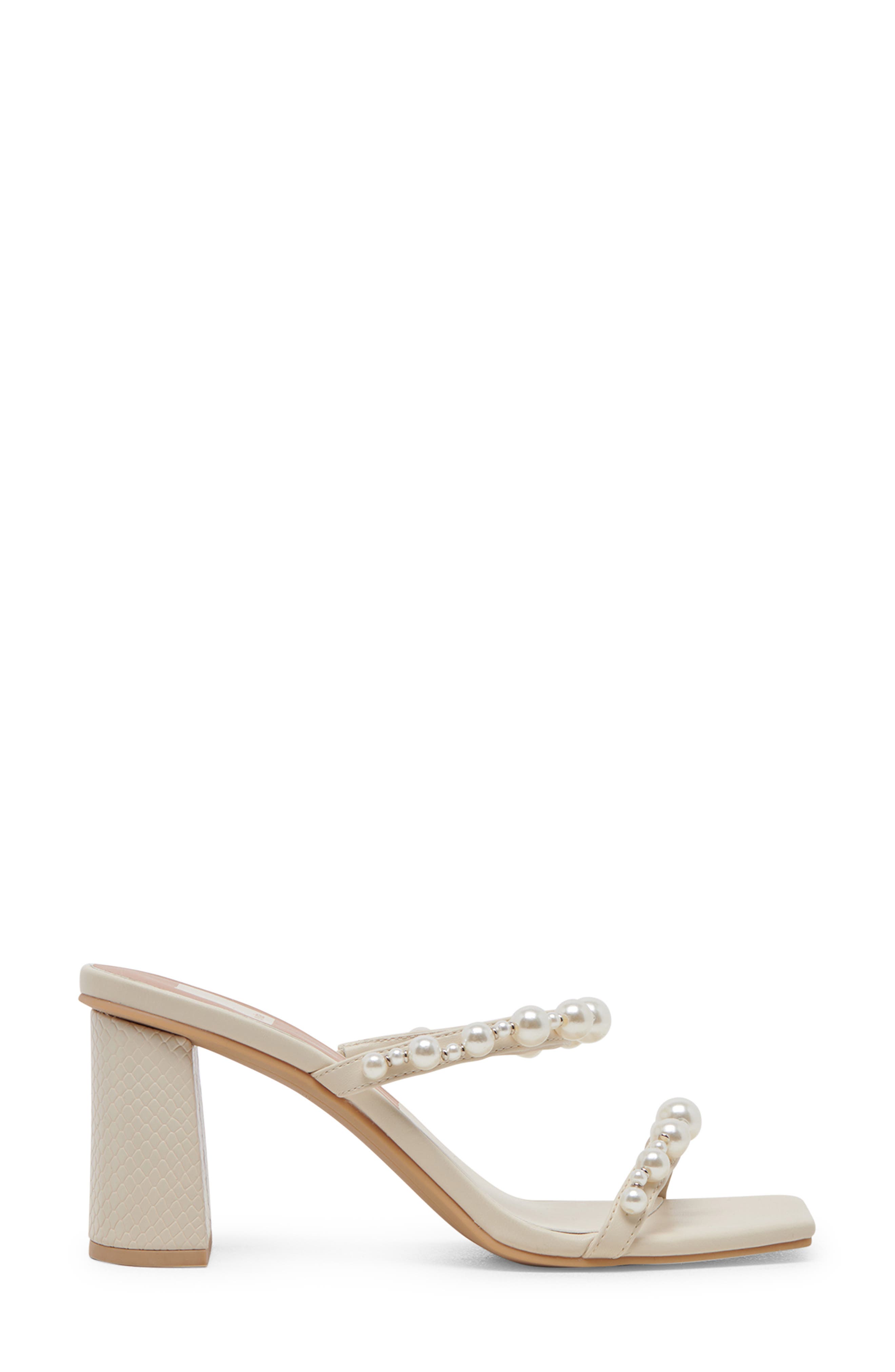 Dolce Vita Perna Imitation Pearl Slide Sandal, Alternate, color, Ivory Pearls