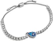 BaubleBar Women's BaubleBar Silver Tennessee Titans Pull-Tie Tennis Bracelet