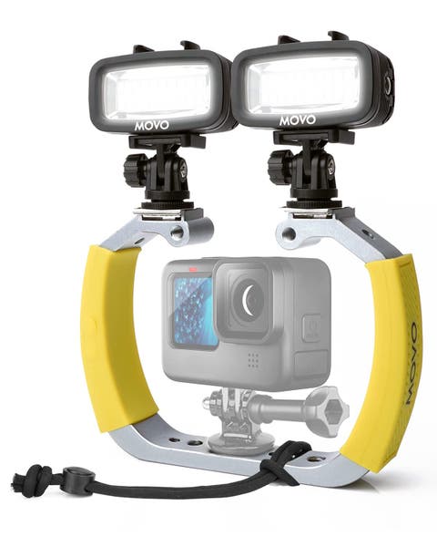 DiveRig3 Diving Rig Bundle with 2 Waterproof LED Lights - Compatible with GoPro HERO Series and DJI Osmo Action Cam
