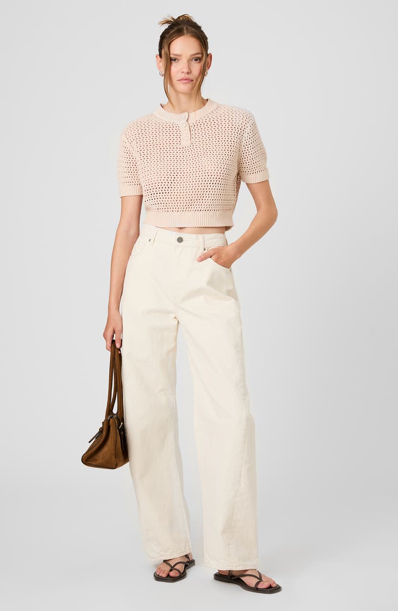 French Connection Teddy Open Stitch Sweater, Alternate, color, Seashell