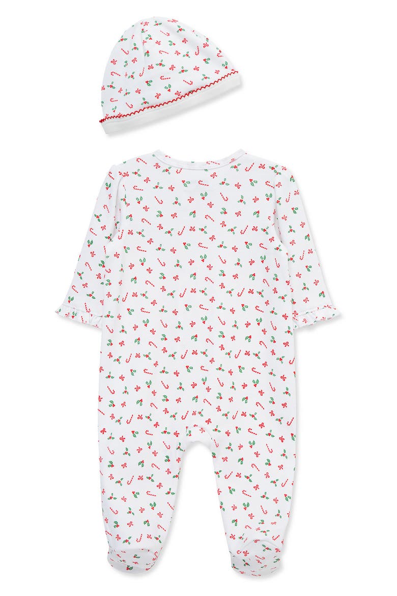 Candy Cane Footie & Hat Set, Alternate, color, RED MULTI
