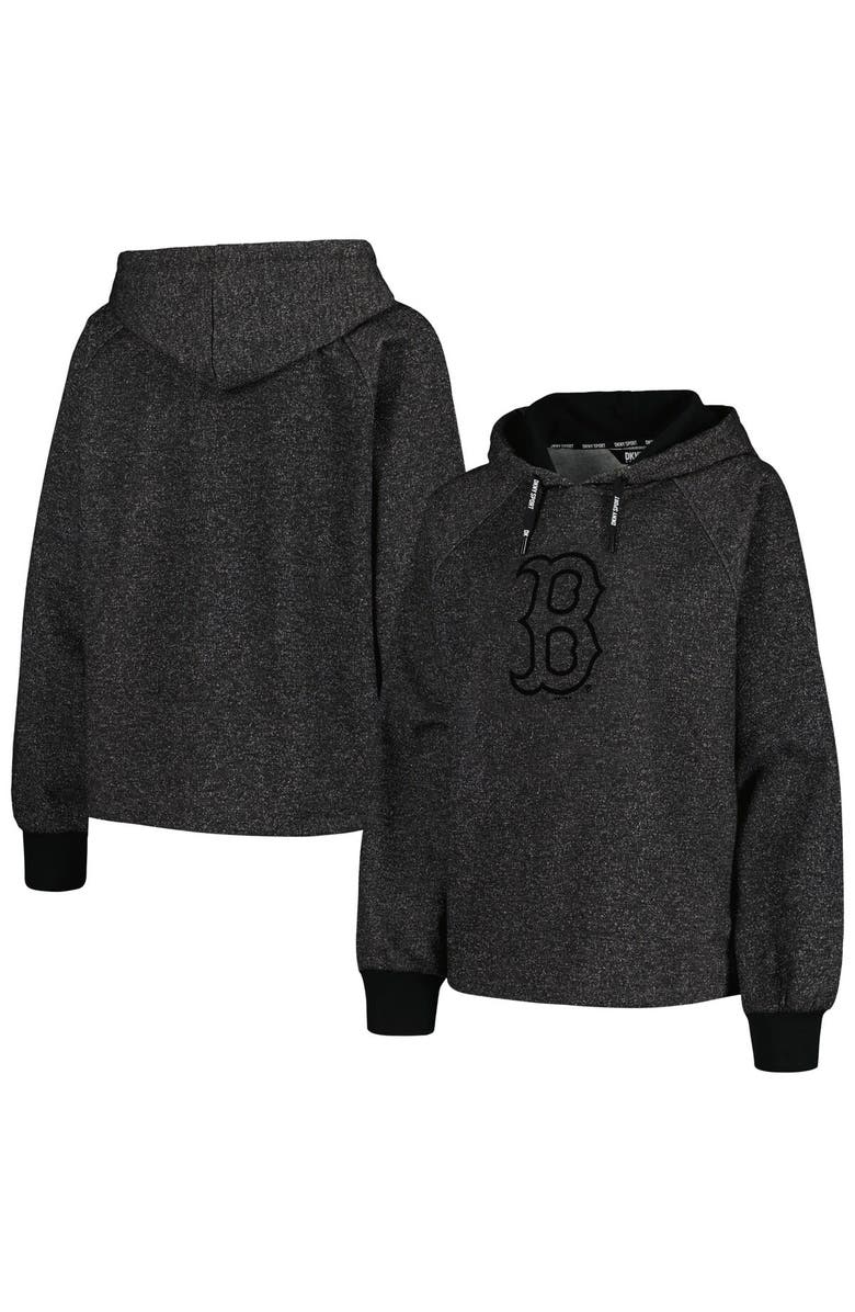 DKNY SPORT Women's DKNY Sport Black Boston Red Sox Debbie Dolman Raglan Pullover Hoodie, Main, color, Black