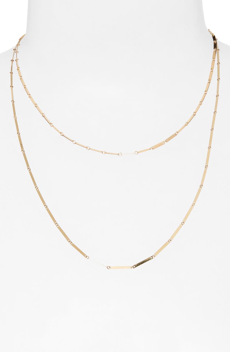 LANA 14K Yellow Gold Mini Rectangle Layered Necklace, Alternate, color, 