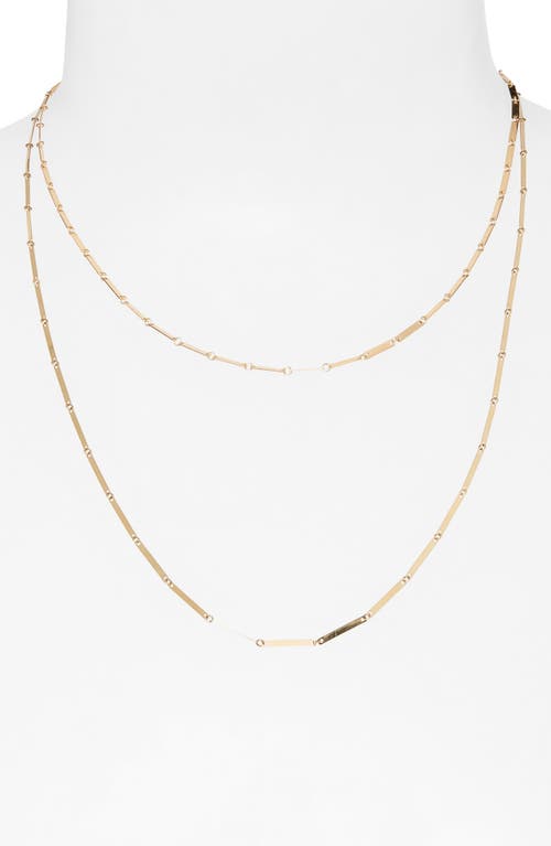 Lana 14k Yellow Gold Mini Rectangle Layered Necklace In Gold