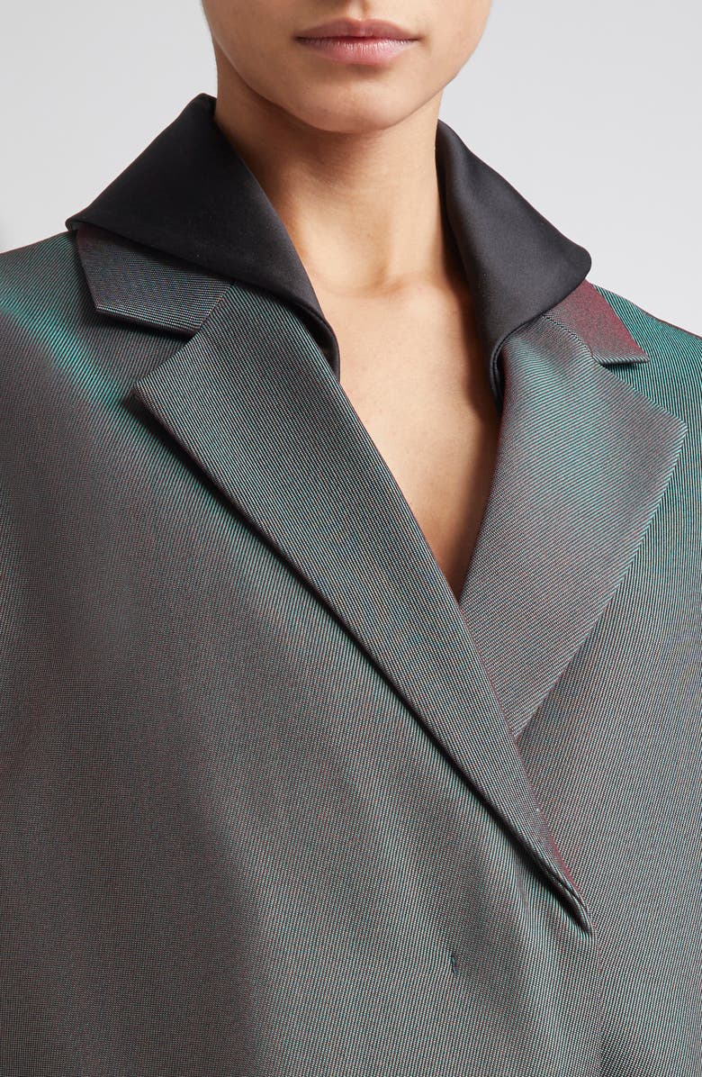Jil Sander Tailored Iridescent Gabardine Boxy Coat, Alternate, color, 