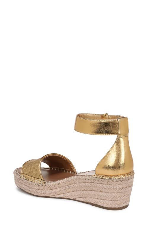 Franco Sarto Pela Espadrille Platform Sandal In Gold/gold