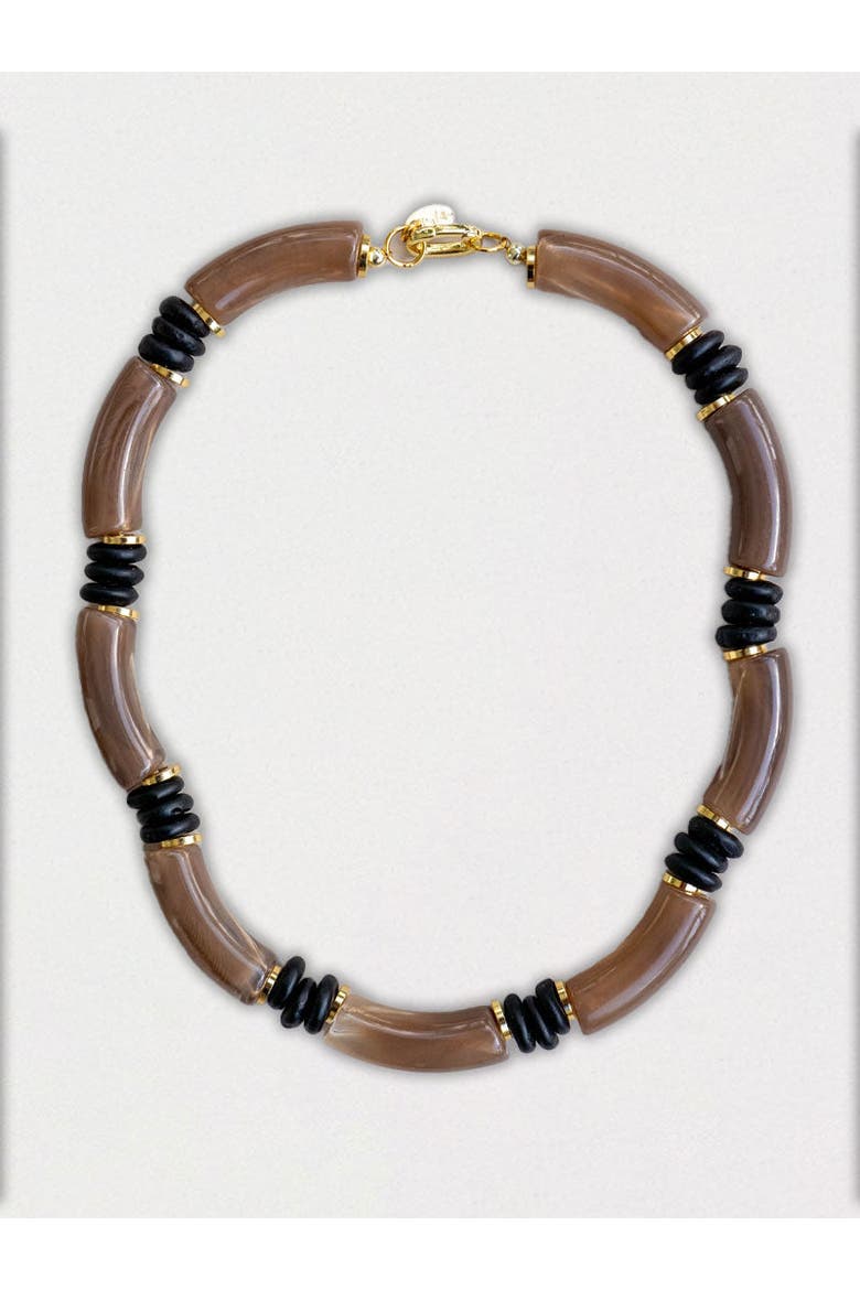 Rooftop Necklace, Main, color, Brown