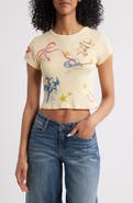 Daydreamer Western Flash Pointelle Cotton Graphic T-Shirt