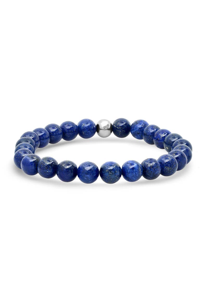 Men's Tiger's Eye Stretch Bracelet, Main, color, BLUE