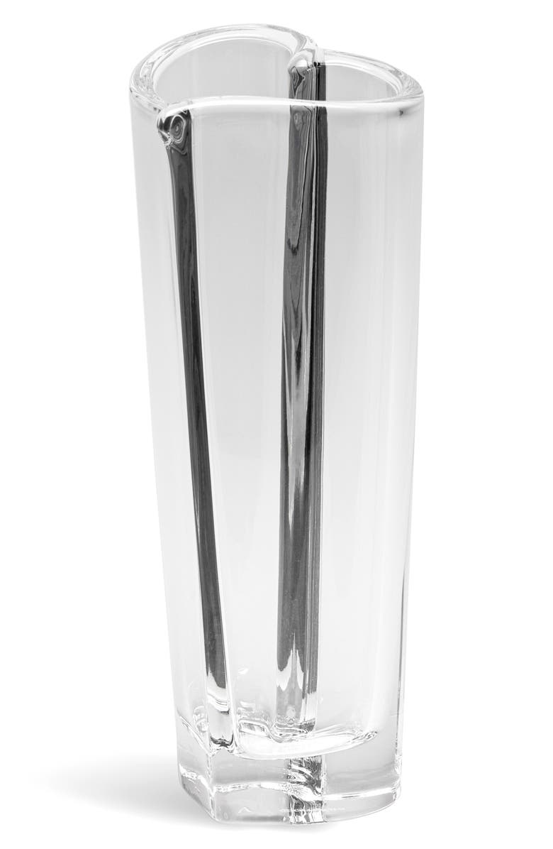 Orrefors Heart Bud Vase, Main, color, Clear