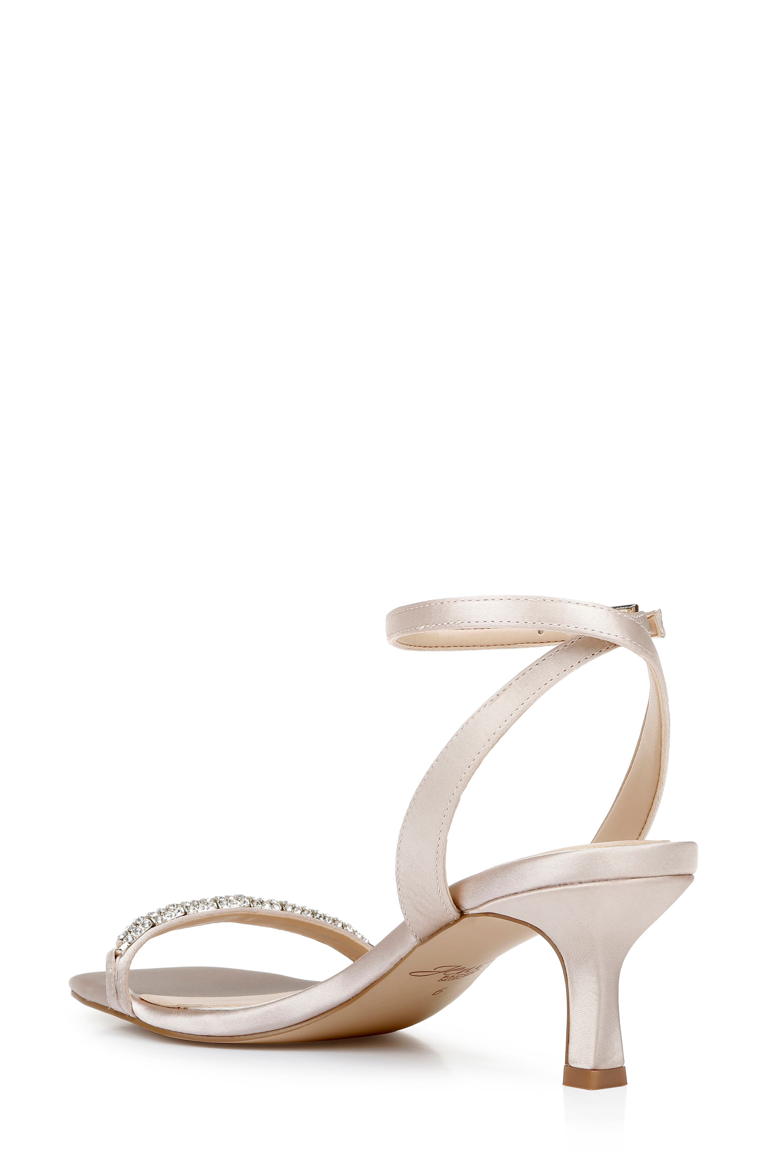 Jewel Badgley Mischka Charisma Kitten Heel Ankle Strap Sandal, Alternate, color, Champagne