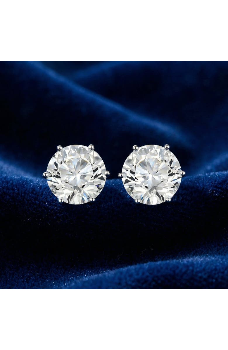 Bliss Diamond 2Ct tw Sylvie Round Thin & Delicate Diamond Studs 14k Gold Lab Grown, Alternate, color, 14K Yellow Gold