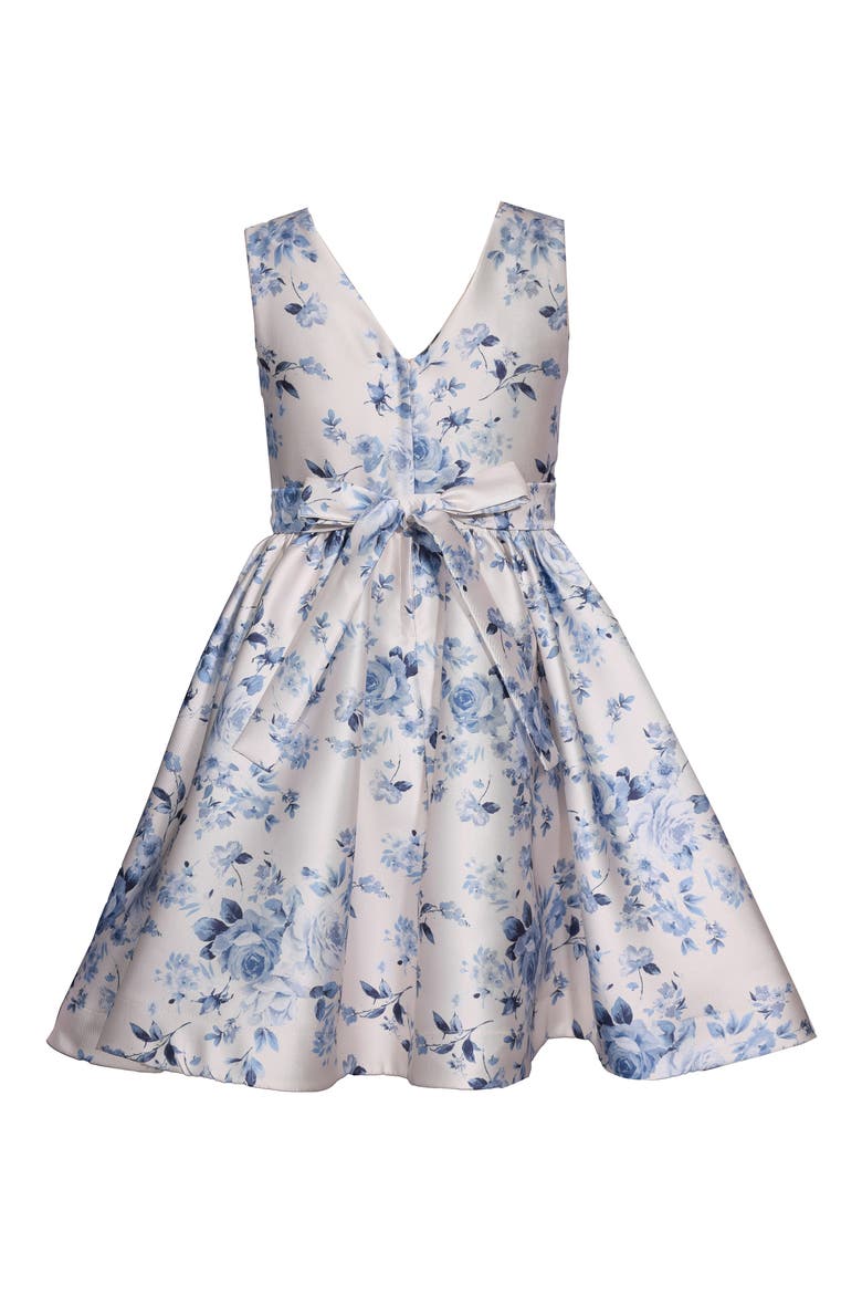 Kids' Twist Front Mikado Party Dress, Alternate, color, IVORY
