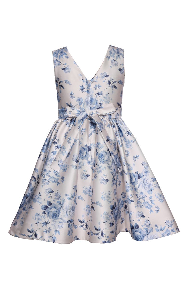 Iris 
Ivy Kids
 Twist Front Mikado Party Dress, Alternate, color, Ivory