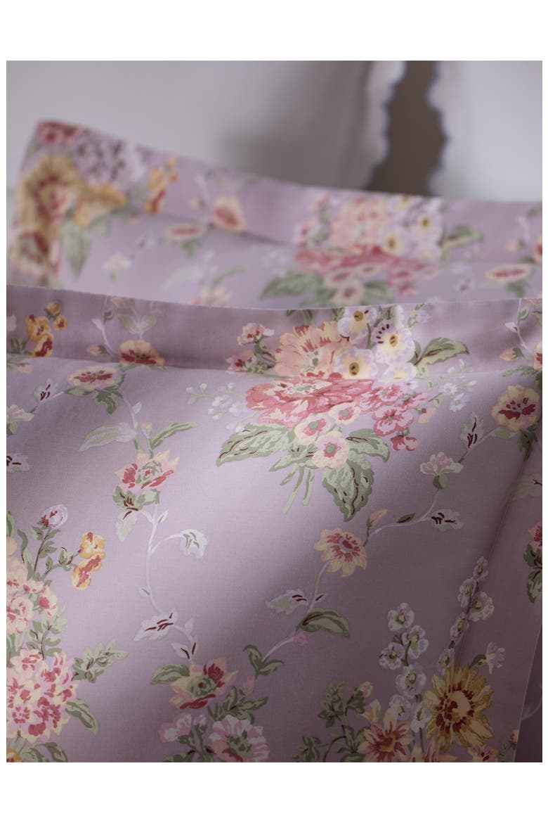 Selina Floral & Stripe Reversible Sateen Duvet Cover & Sham Set, Alternate, color, LAVENDAR MULTI