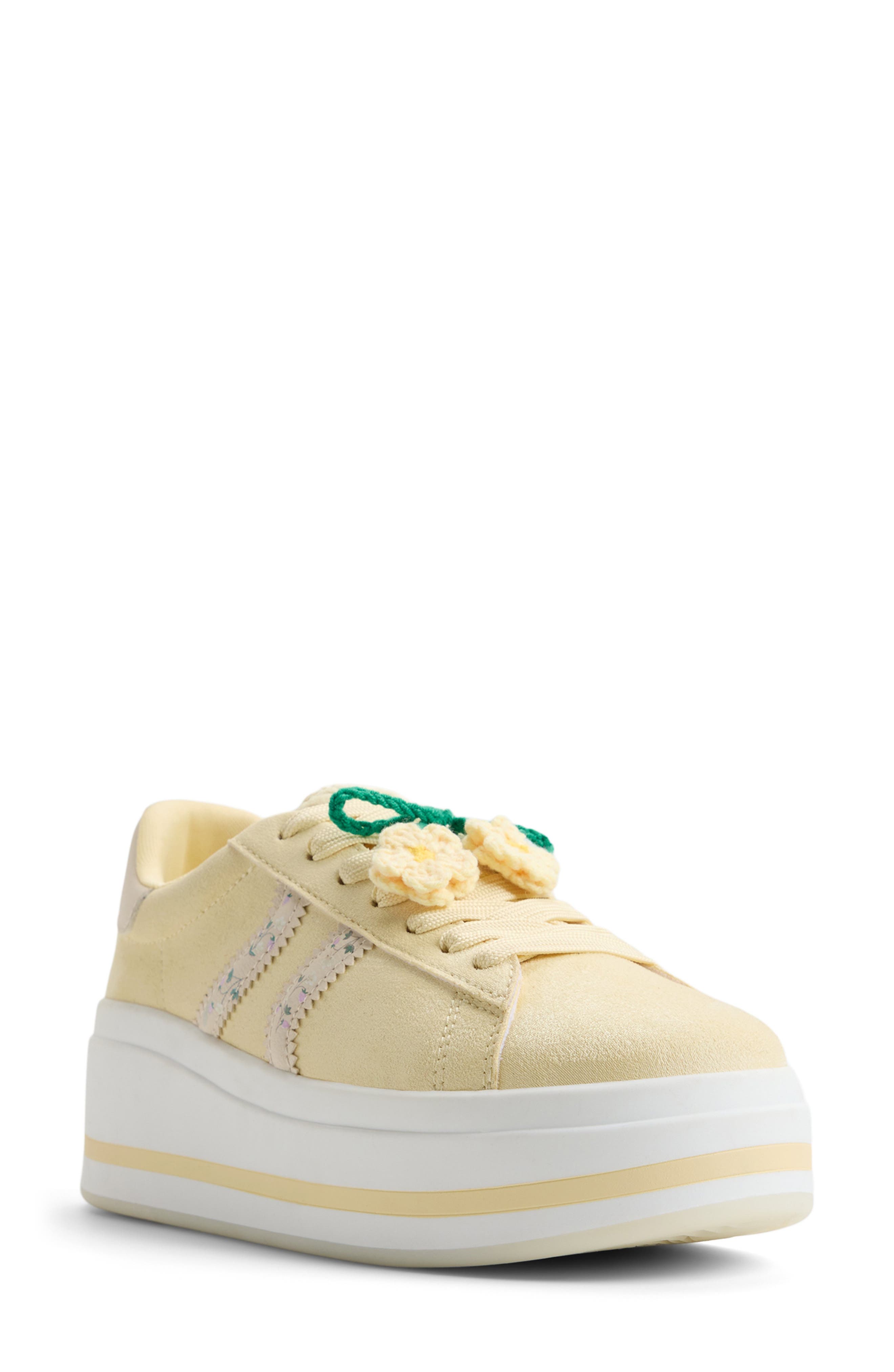 ALDO Paotlan Platform Wedge Sneaker, Main, color, Light Yellow