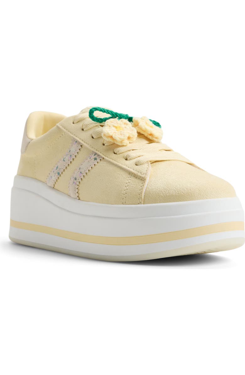 ALDO Paotlan Platform Wedge Sneaker, Main, color, Light Yellow