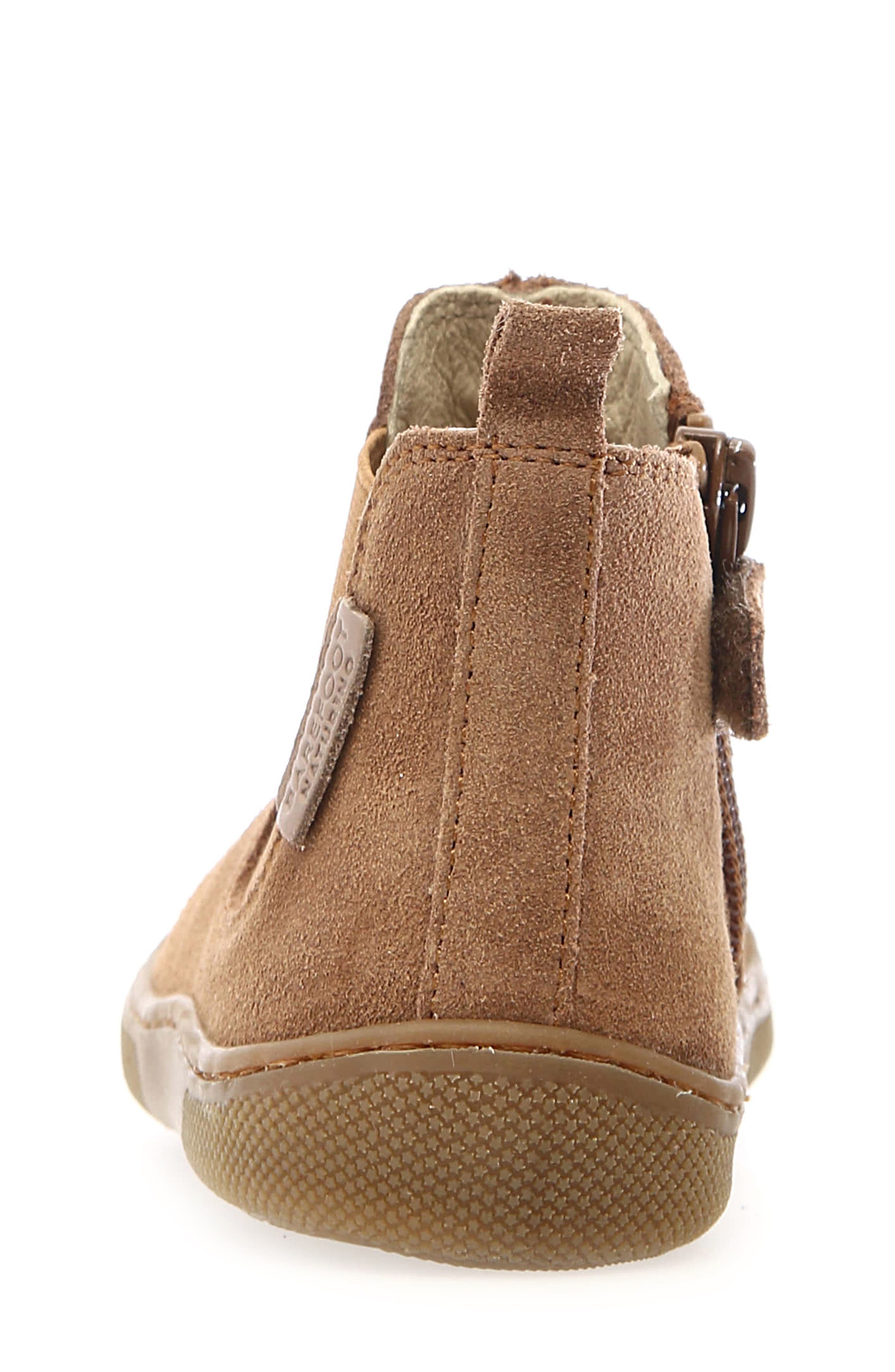 Kids' Glitty Barefoot Chelsea Boot, Alternate, color, BROWN