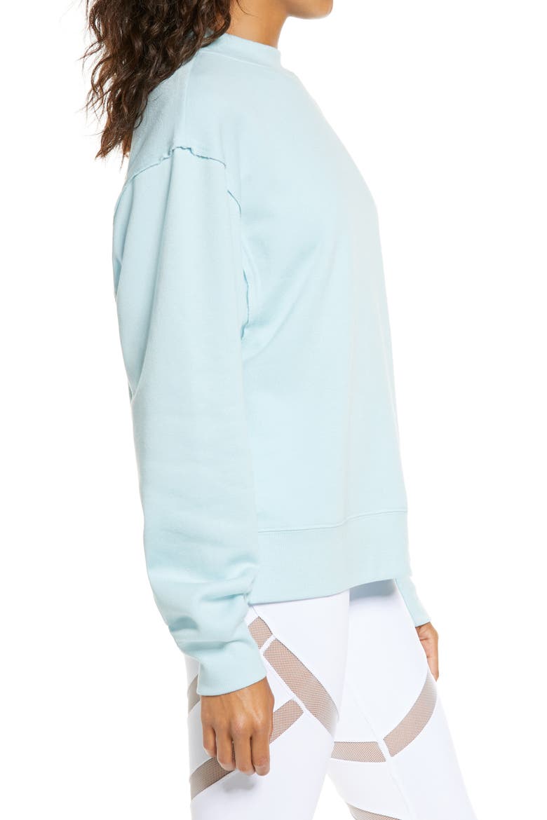 Freestyle Mock Neck Sweatshirt, Alternate, color, GLASS BLUE HEATHER