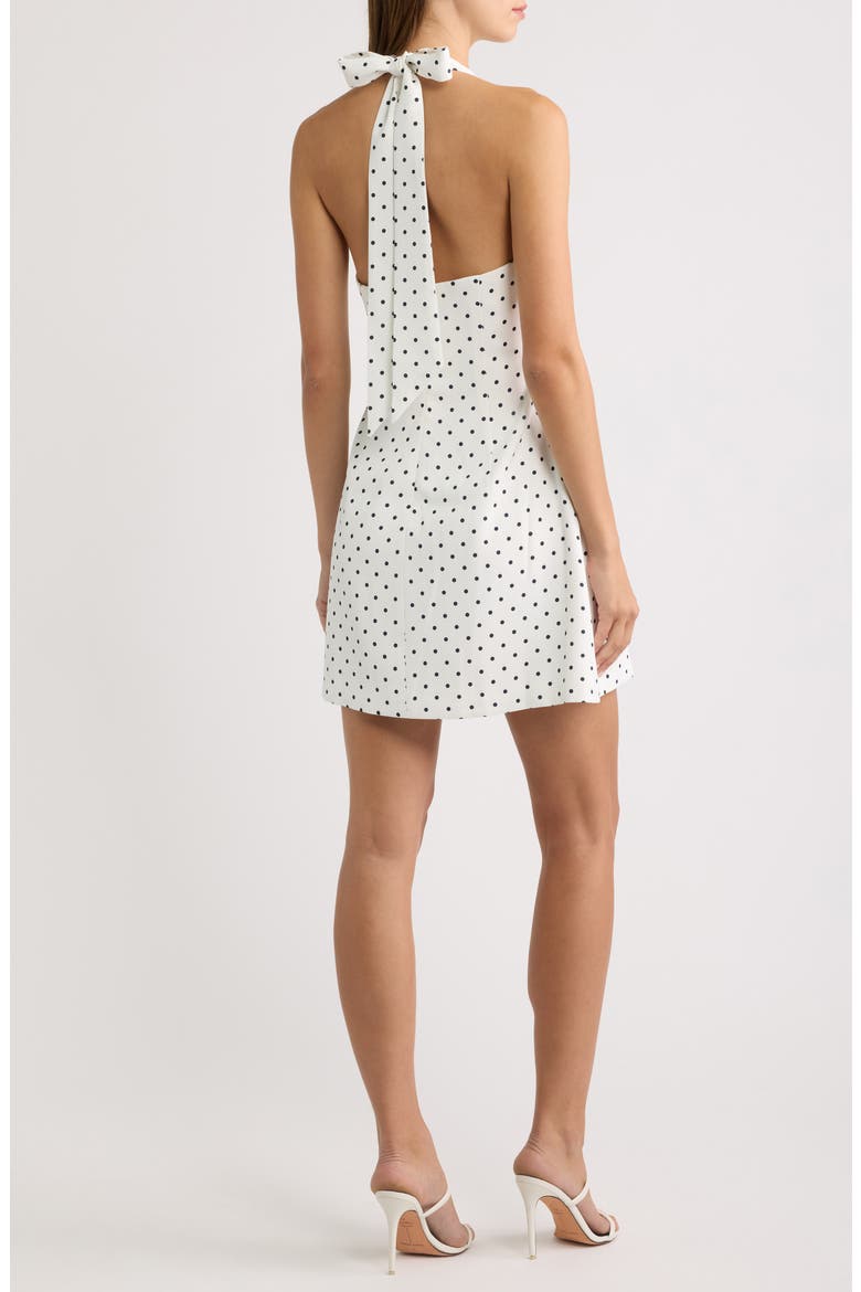 Dot Sleeveless Minidress, Alternate, color, WHITE POLKA DOT