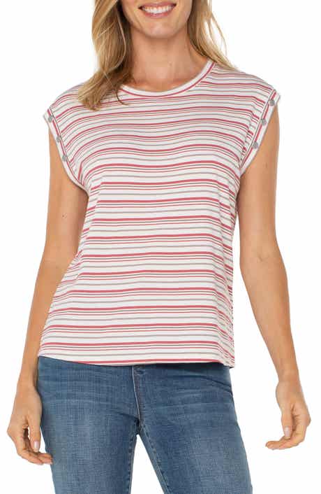 Liverpool Los Angeles Stripe Muscle Tee