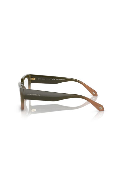 Giorgio Armani 51mm Rectangle Optical Glasses In Green