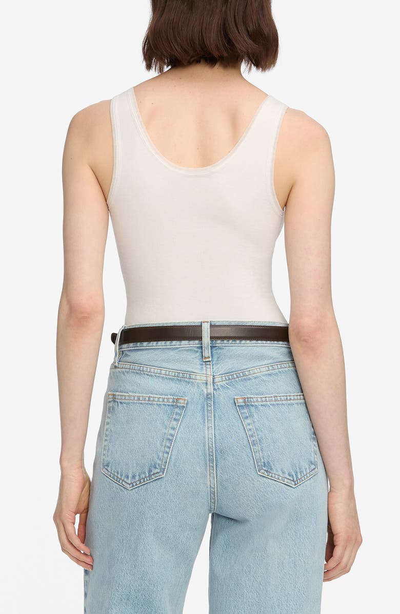 FRAME The Mesh Trim Tank, Alternate, color, White