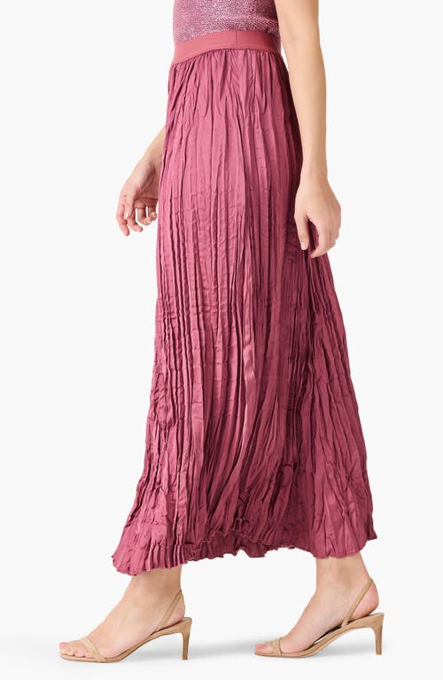 Nic + Zoe Nic+zoe Crinkle Crush Plissé Midi Skirt In Terra